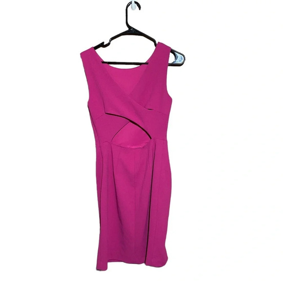 Betsey Johnson‎ Fuchsia Pink Bodycon Pencil Open Back Dress Size 4 - Picture 5 of 7